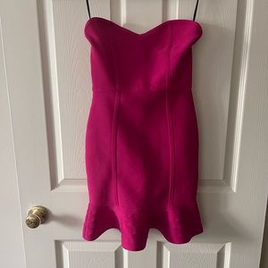 Forever 21 Contemporary Strapless Ruffle Hem Bandage Mini Dress